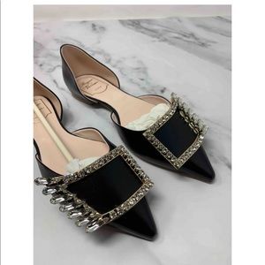 💯 Authentic Roger Vivier leather Ballat Flat 36.5